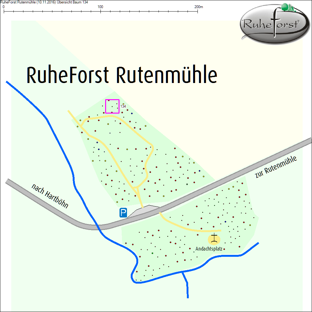 &Uuml;bersichtskarte zu Baum 134