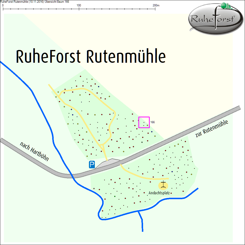 &Uuml;bersichtskarte zu Baum 166