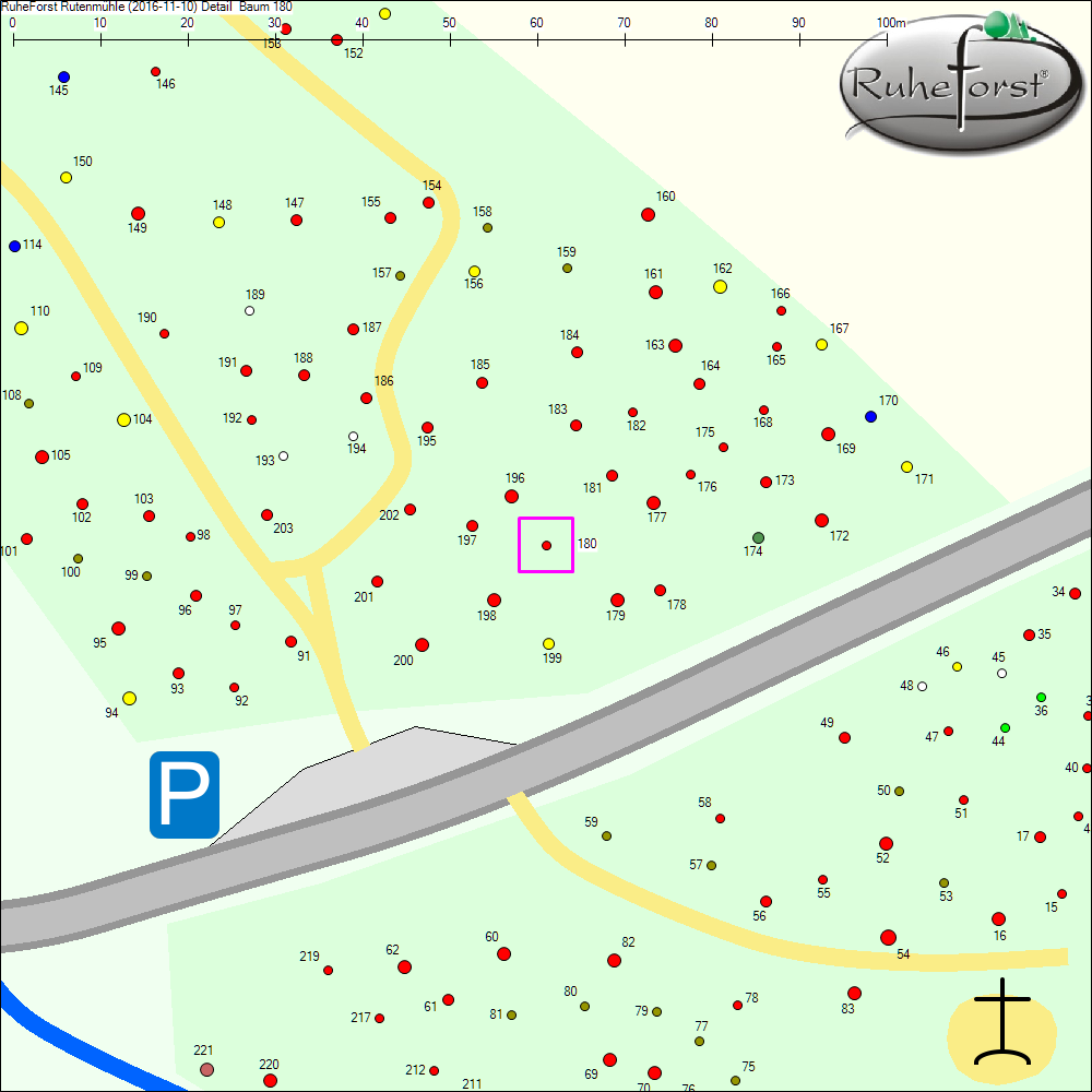 Detailkarte zu Baum 180