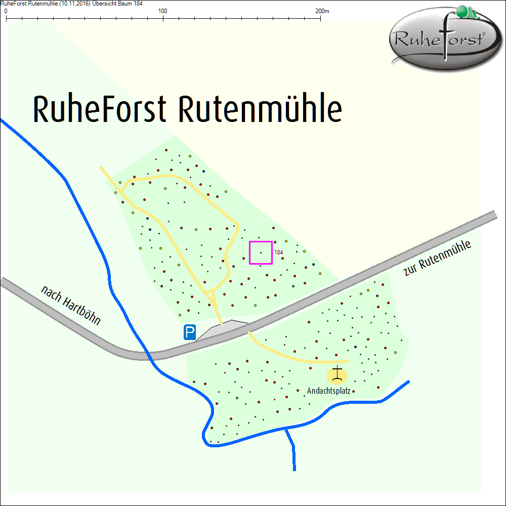 &Uuml;bersichtskarte zu Baum 184