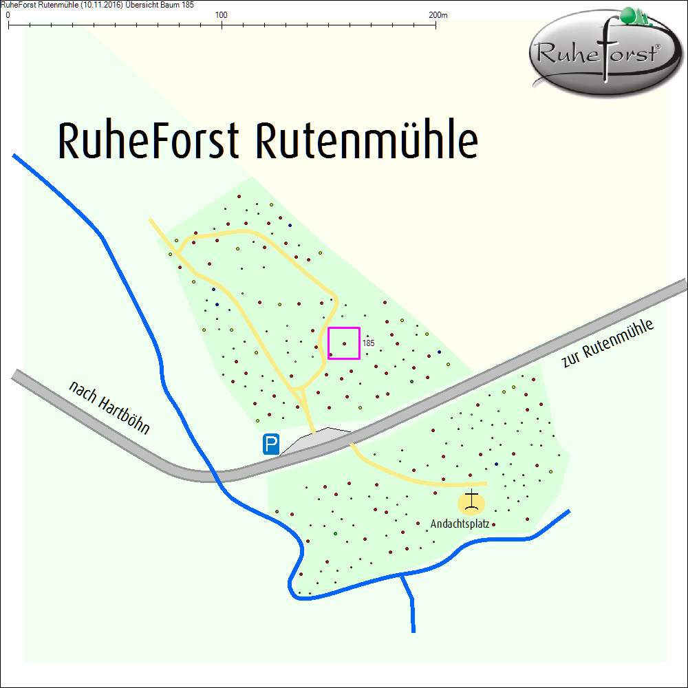 &Uuml;bersichtskarte zu Baum 185