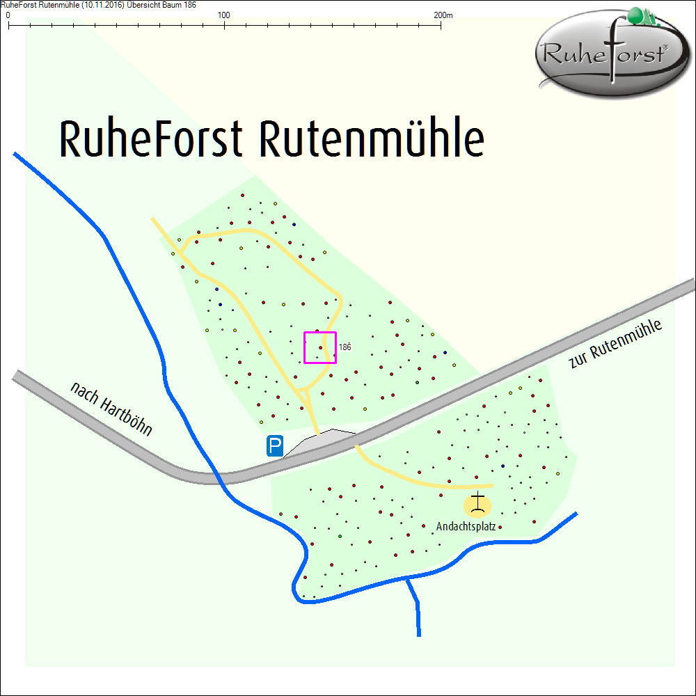 &Uuml;bersichtskarte zu Baum 186