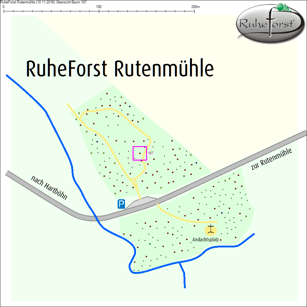 &Uuml;bersichtskarte zu Baum 187