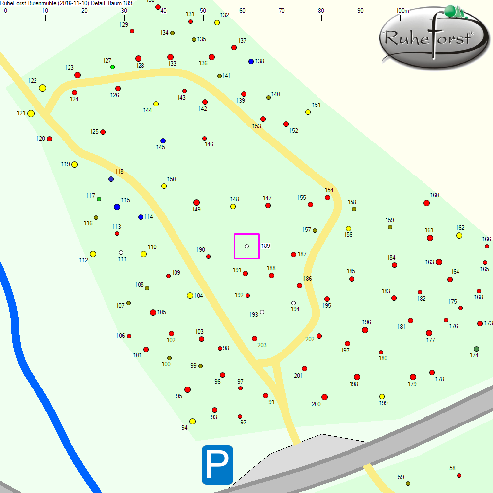 Detailkarte zu Baum 189