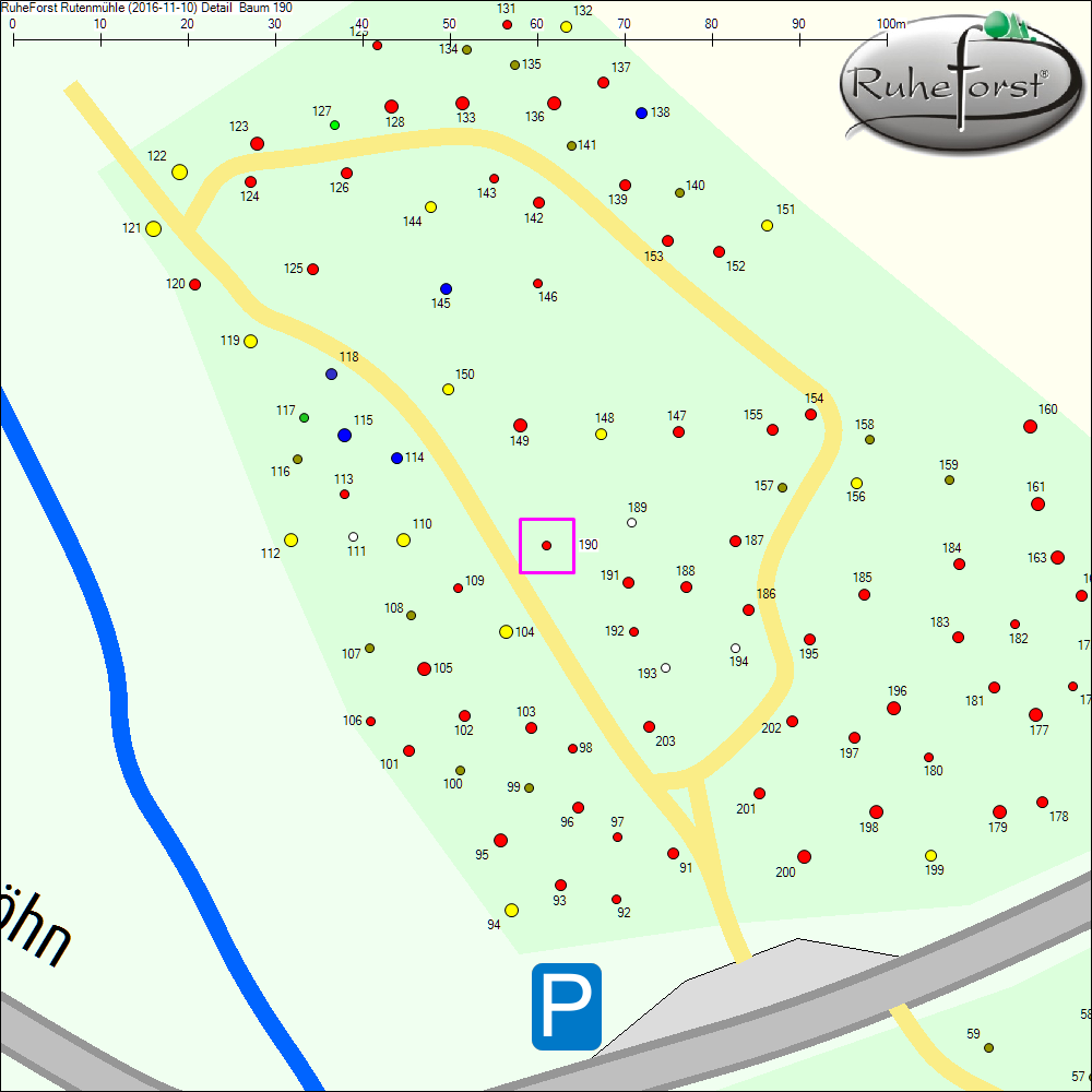 Detailkarte zu Baum 190