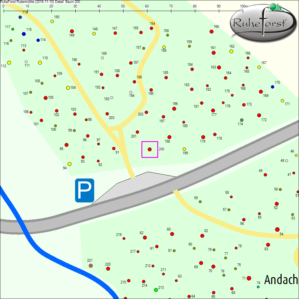Detailkarte zu Baum 200
