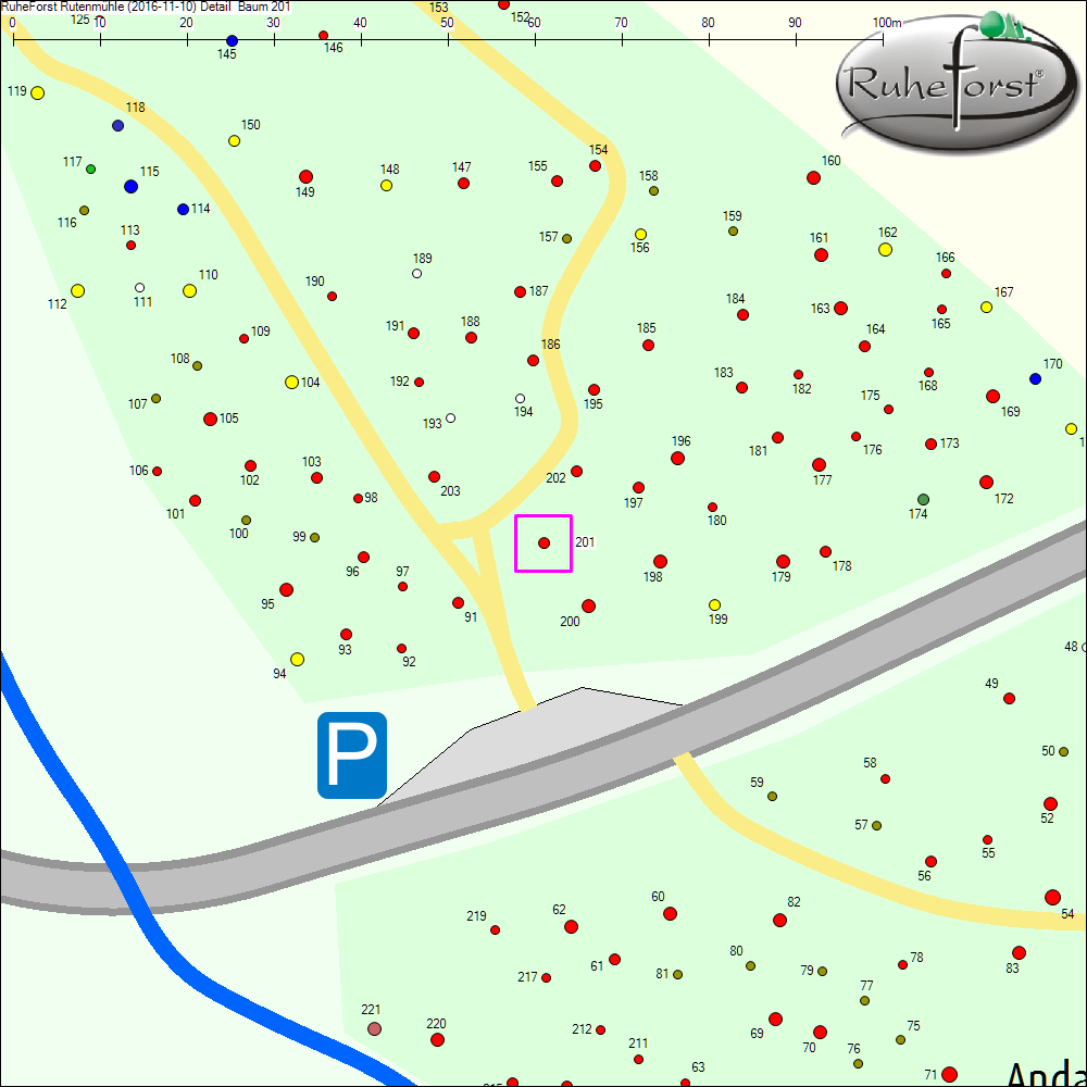 Detailkarte zu Baum 201