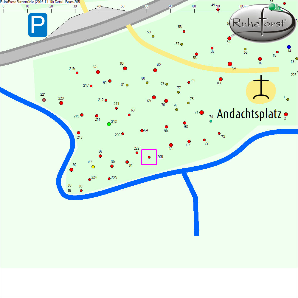 Detailkarte zu Baum 205