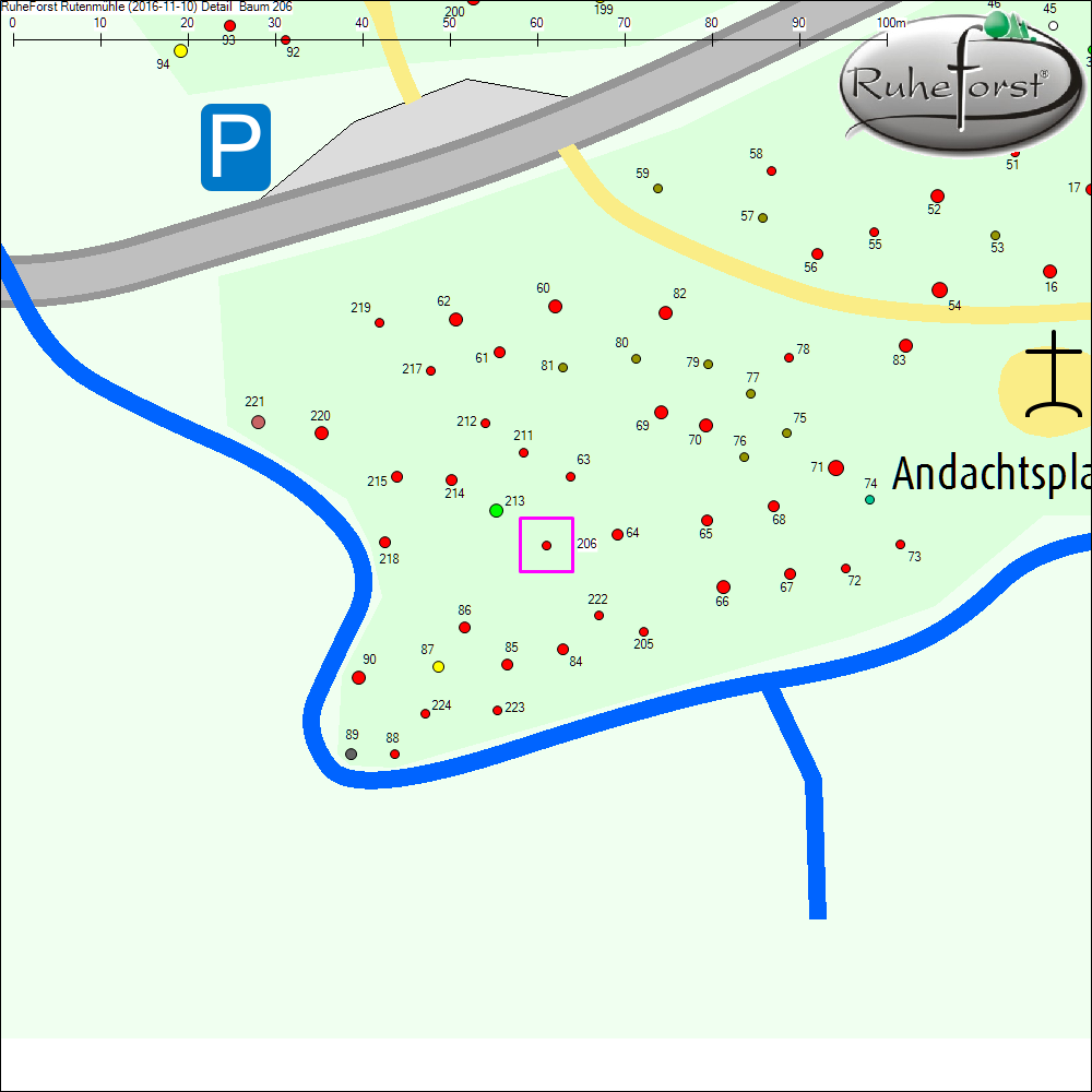 Detailkarte zu Baum 206