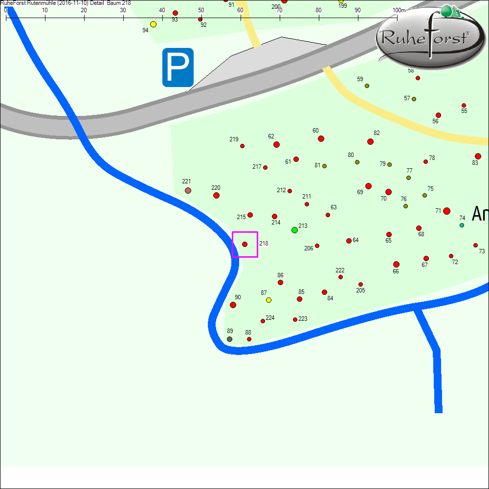 Detailkarte zu Baum 218