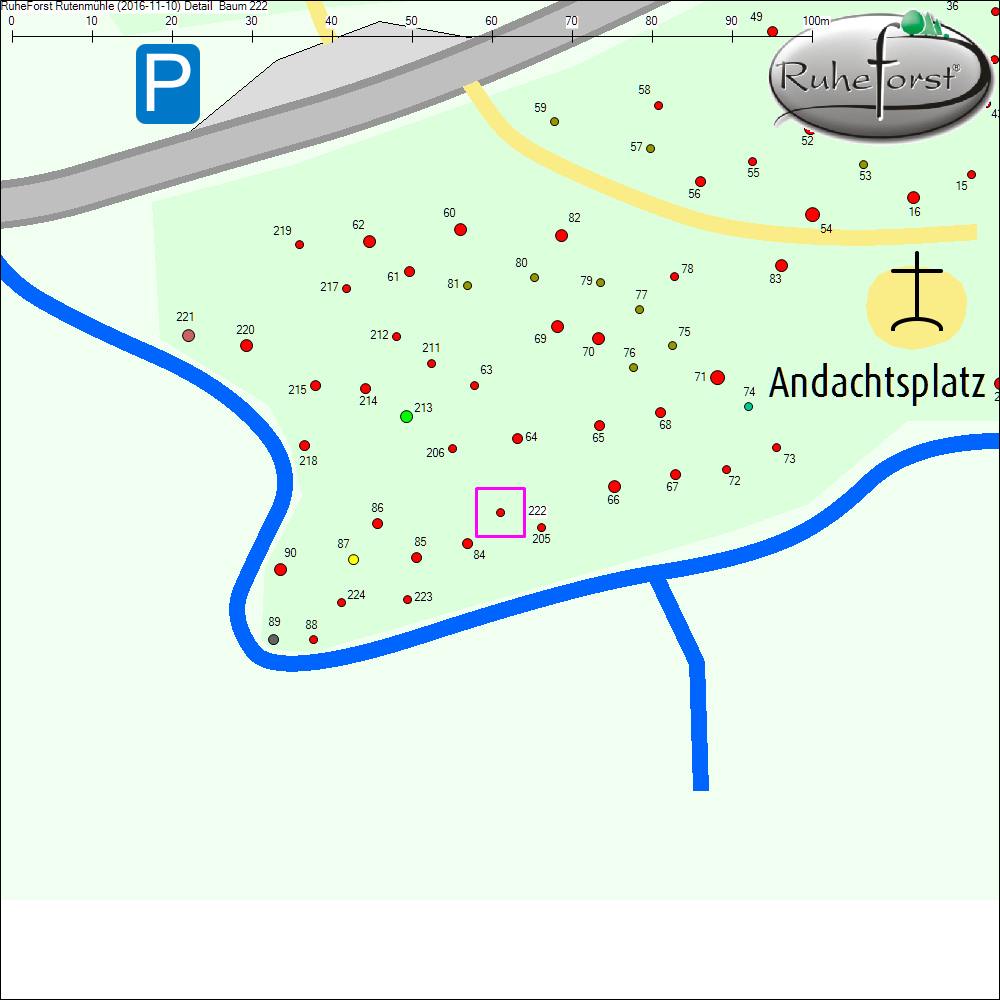 Detailkarte zu Baum 222