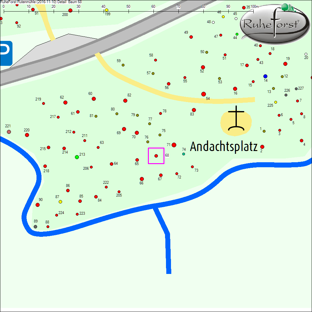 Detailkarte zu Baum 68