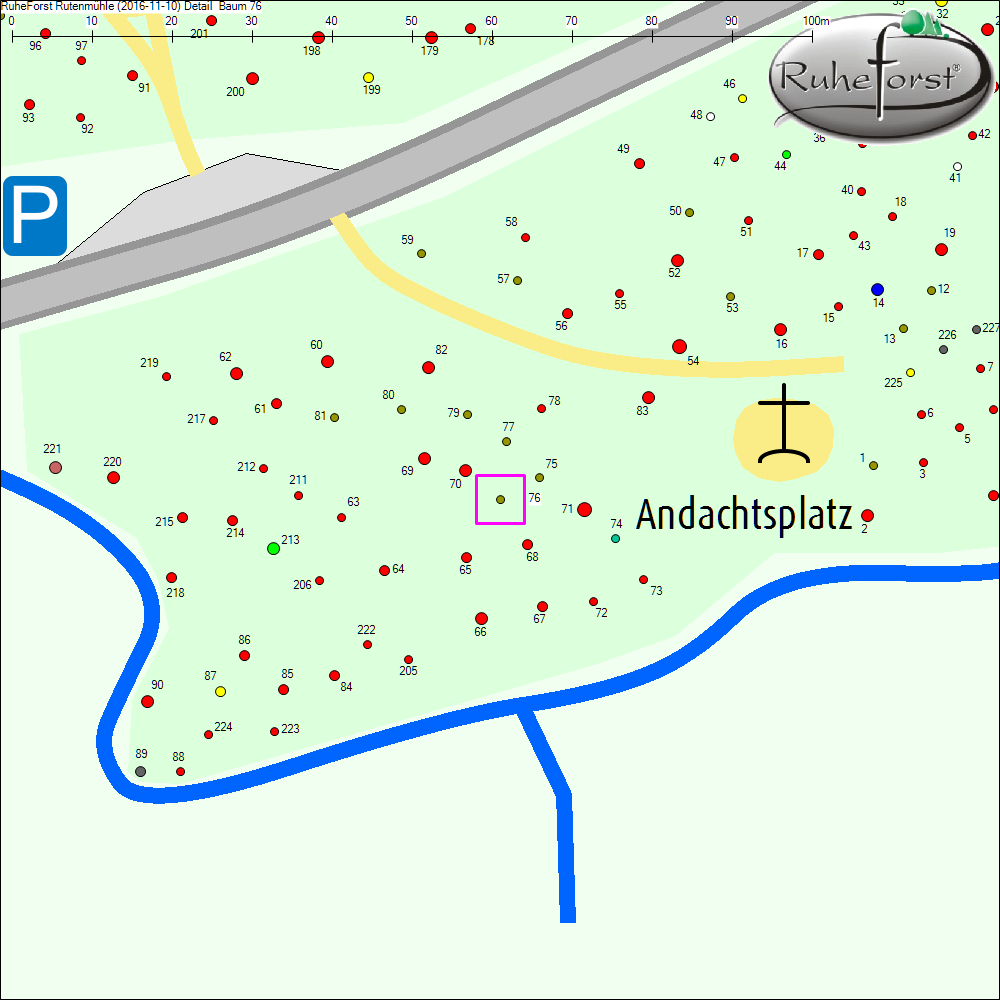 Detailkarte zu Baum 76