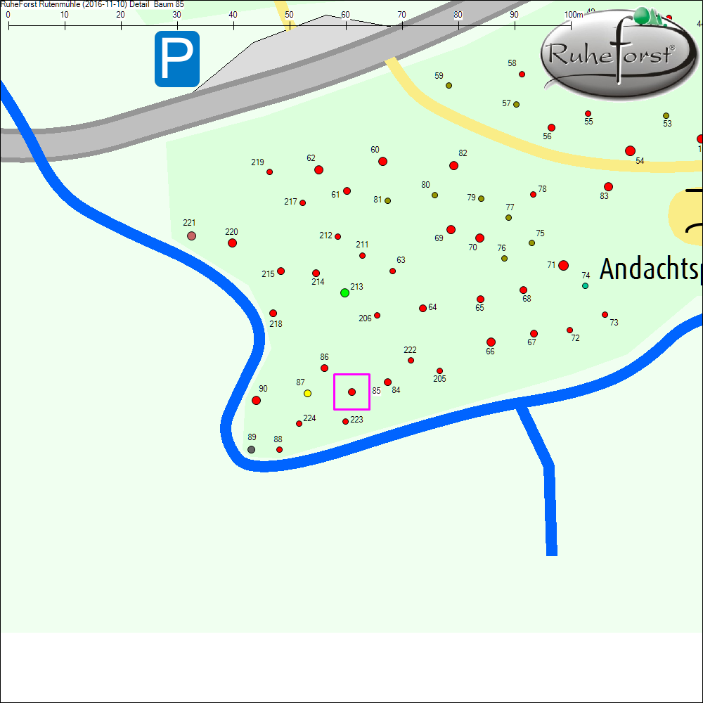 Detailkarte zu Baum 85