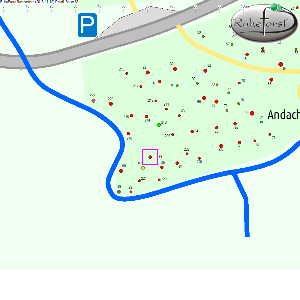 Detailkarte zu Baum 86